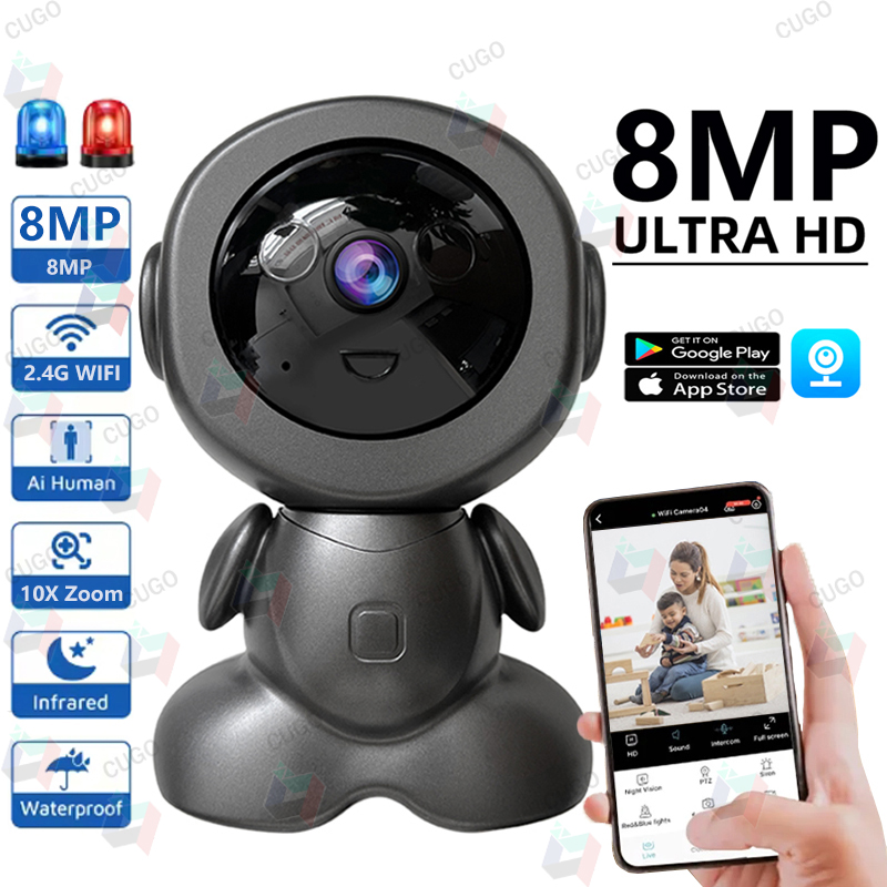 Smart Home Os - 8MP Wifi Surveillance Robotcamera PTZ beveiligingscamera