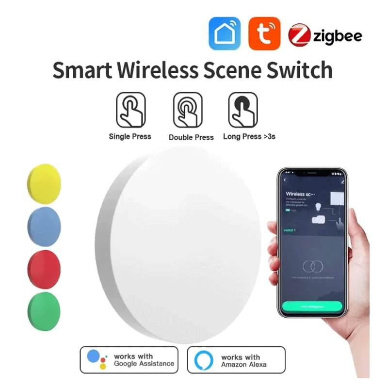 Smart Home Voice Assistant - Tuya ZigBee slimme draadloze knop Scèneschakelaar