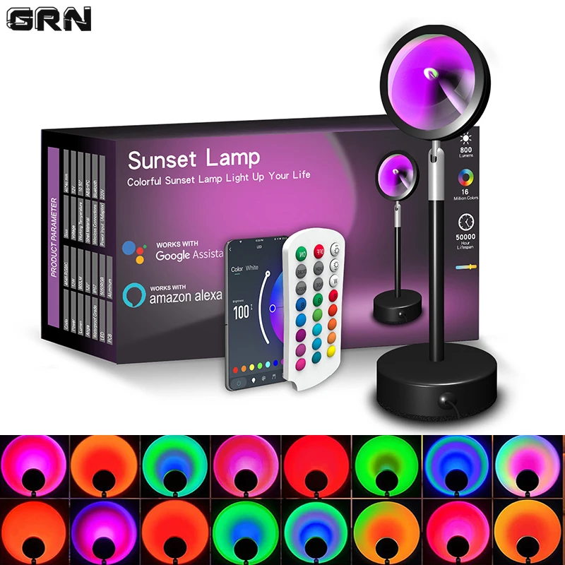 Smart Home For Windows - Slimme Led Zonsonderganglamp Kleurrijke Veranderende Bluetooth-App
