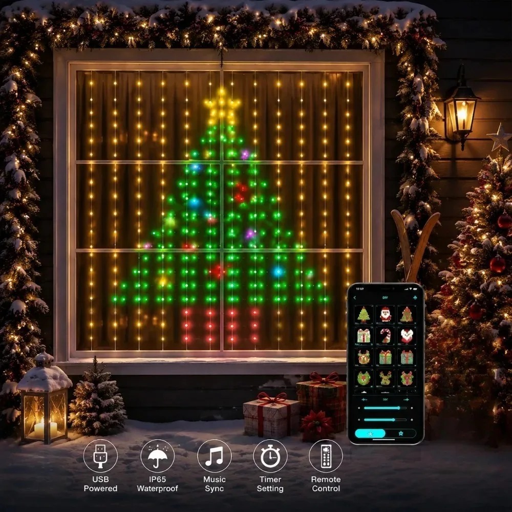 Smart Home Diy - LED Pixel Gordijnverlichting Bluetooth APP Besturing