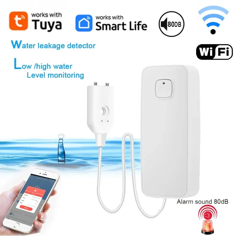 Smart Home Water Level Sensor - Tuya Smart Home WiFi Waterlekkage Detector