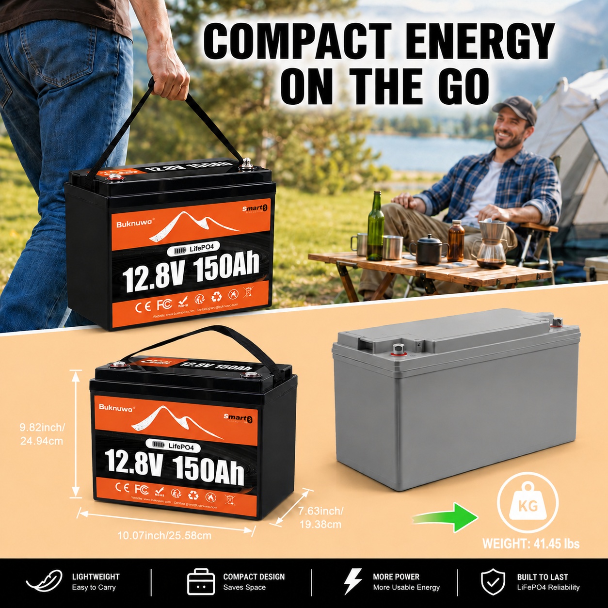 Buknuwo Smart 12V/12.8V 150Ah  - Smart Home Energy recensie en prijs