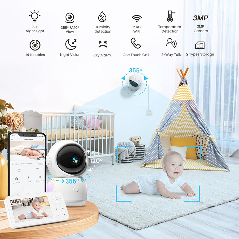 MY07 4,3 inch AI babyfoon nach - Smart Baby Night Light recensie en prijs