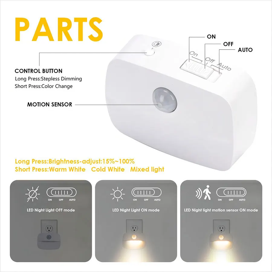 Sensor LED Nachtlampje EU/VS S - Smart Baby Night Light recensie en prijs