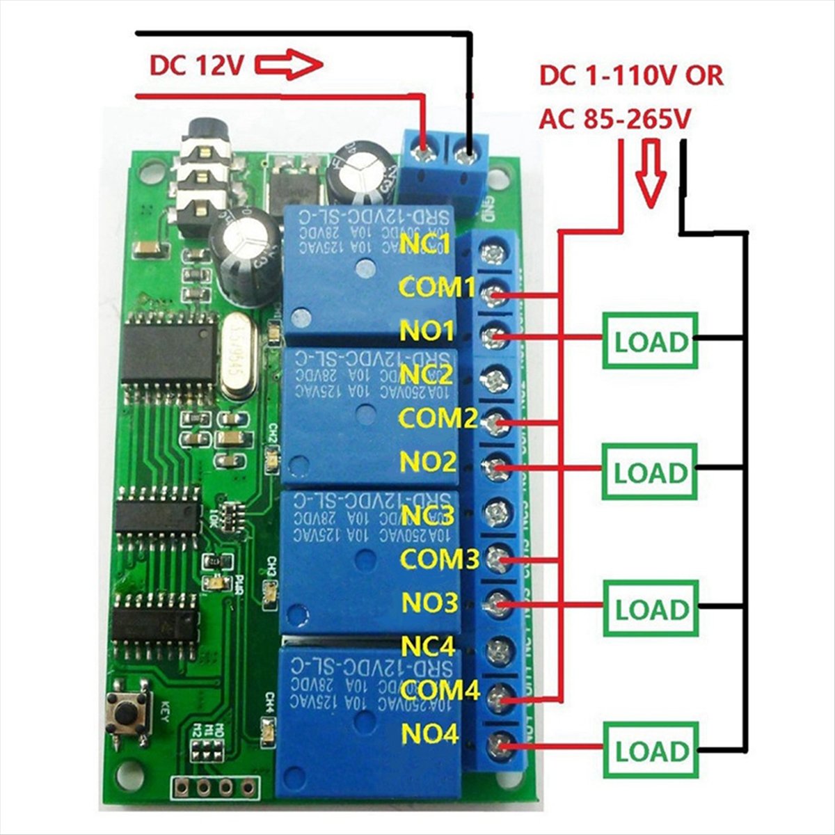 4-kanaals relais DTMF-toonsign - Smart Home With Plc recensie en prijs