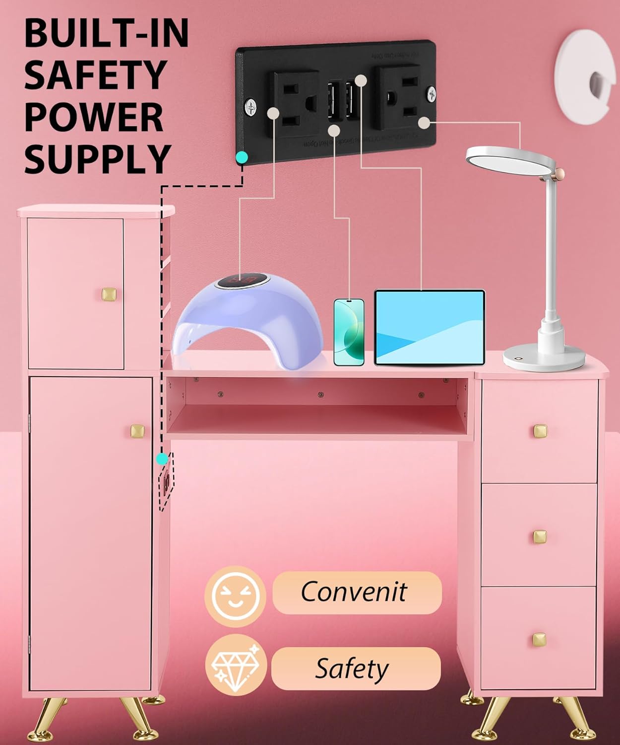 Roze nageltafel voor nagelstyl - Smart Home Pc recensie en prijs
