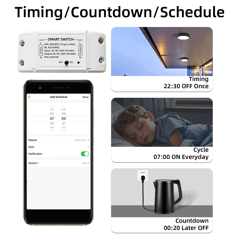 16A Tuya Wifi Smart Switch RF4 - Smart Home Voice Assistant recensie en prijs