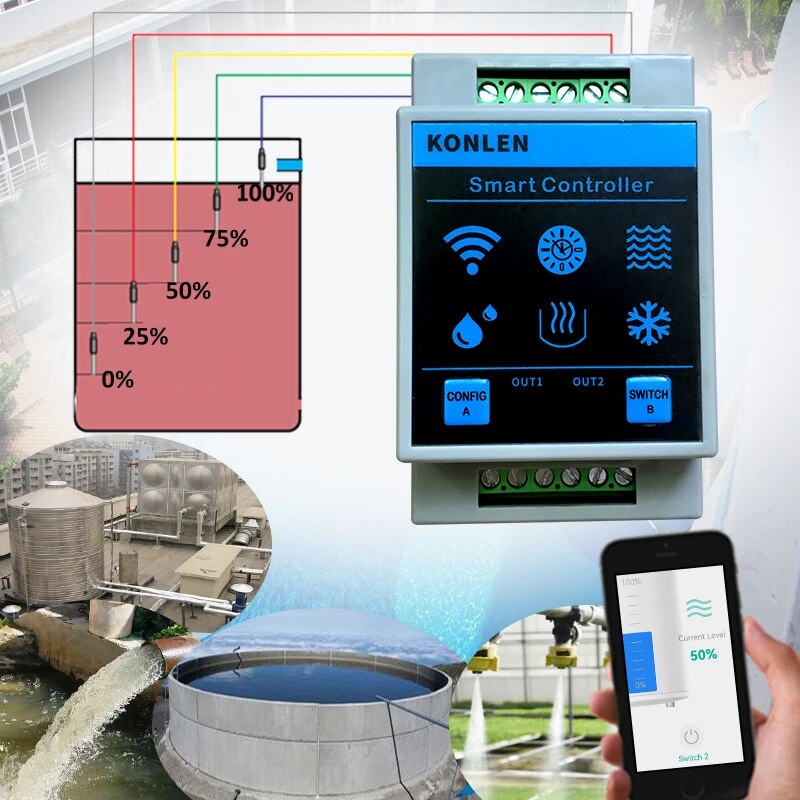 KONLEN Tuya Waterniveausensor  - Smart Home Water Level Sensor recensie en prijs